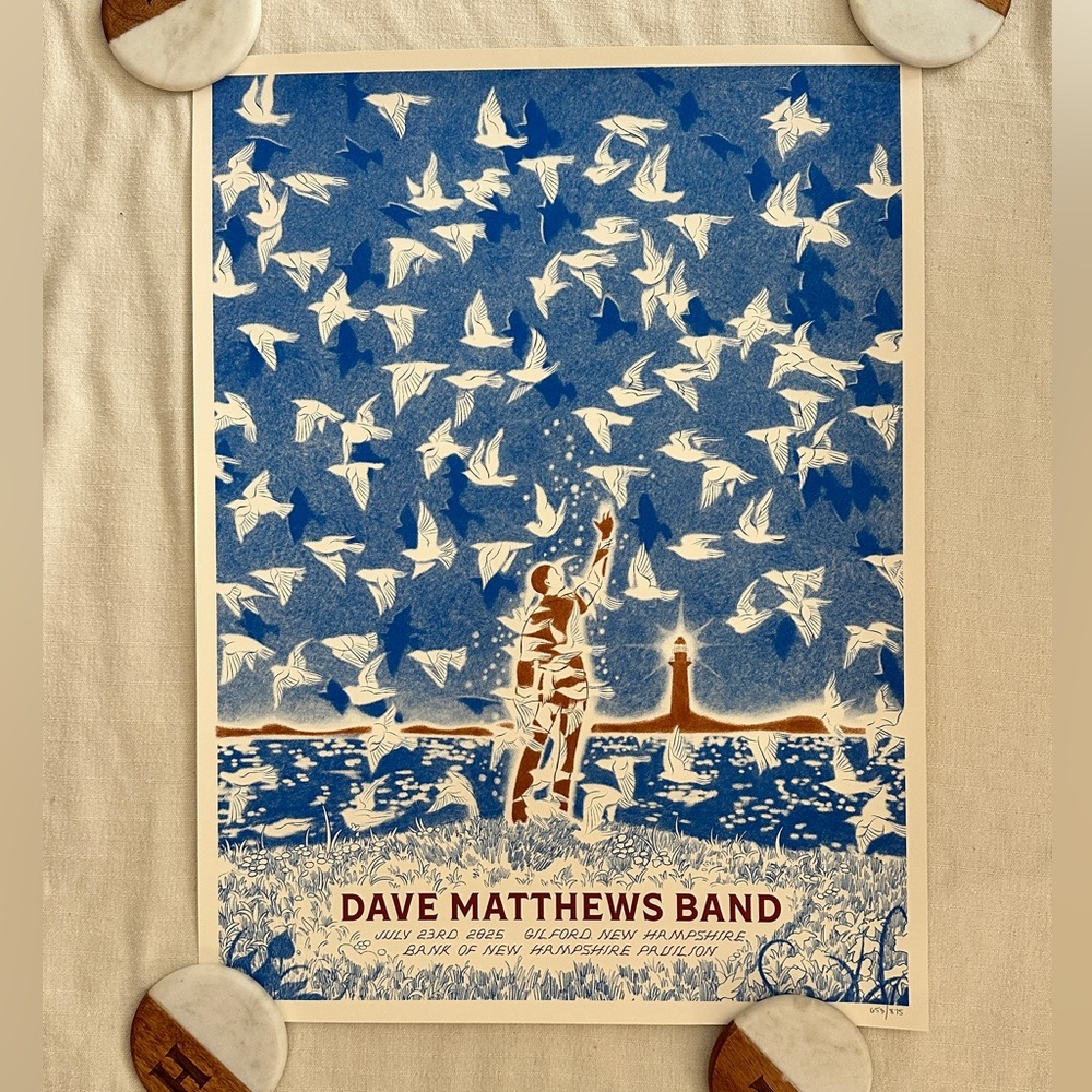 Dave Matthews Band Poster - July 23 2025 - Night 2 - Gilford New Hampshire #653